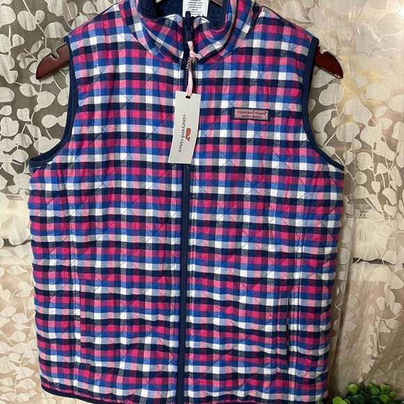Vineyard Vines🎀out wear reversible Sherpa vest L